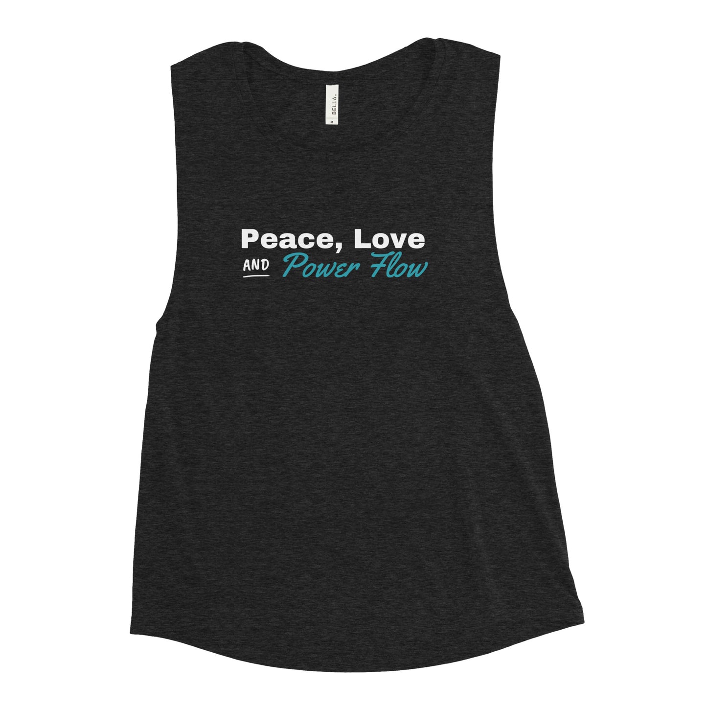 "Peace, Love and Power Flow" Ladies’ Muscle Tank