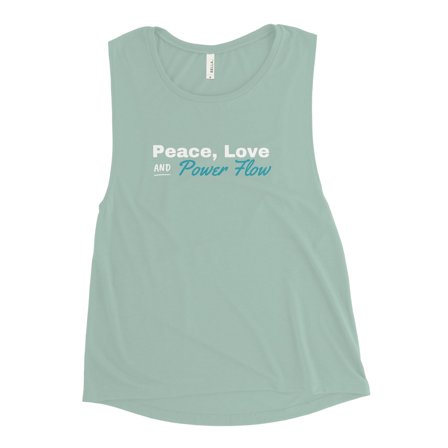 "Peace, Love and Power Flow" Ladies’ Muscle Tank