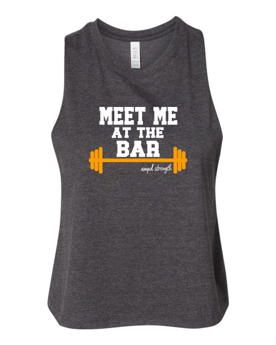 "Meet Me At The Bar" Racerback Cropped Tank (Women's)