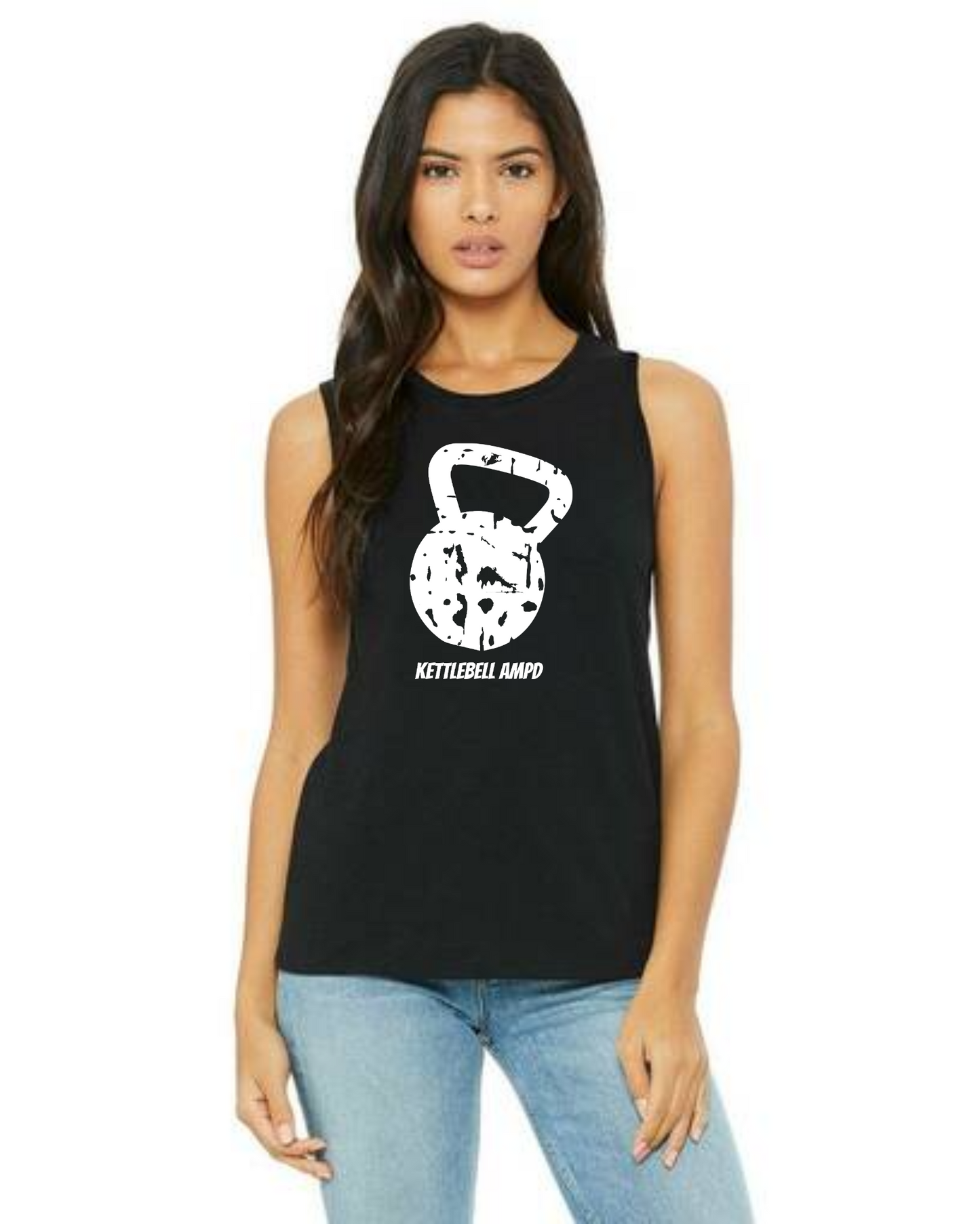 "Kettlebell Grunge" Women's Muscle Tank