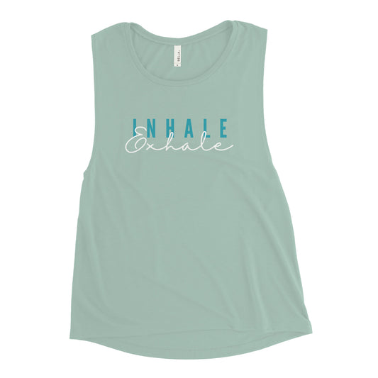"Inhale Exhale" Ladies’ Muscle Tank