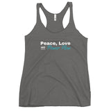 "Peace, Love and Power Flow" Women's Racerback Tank