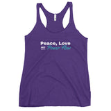 "Peace, Love and Power Flow" Women's Racerback Tank