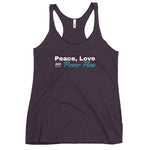 "Peace, Love and Power Flow" Women's Racerback Tank