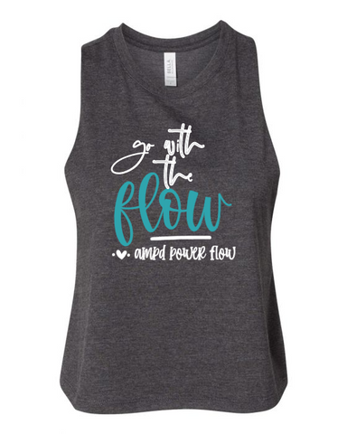 "Go With The Flow" Racerback Cropped Tank (Women's)