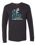 "Go With The Flow" Unisex Jersey Long Sleeve Tee