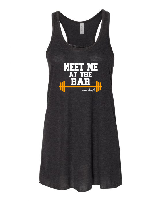 "Meet Me At The Bar" Flowy Racerback Tank (Women's)