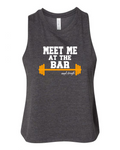 "Meet Me At The Bar" Racerback Cropped Tank (Women's)
