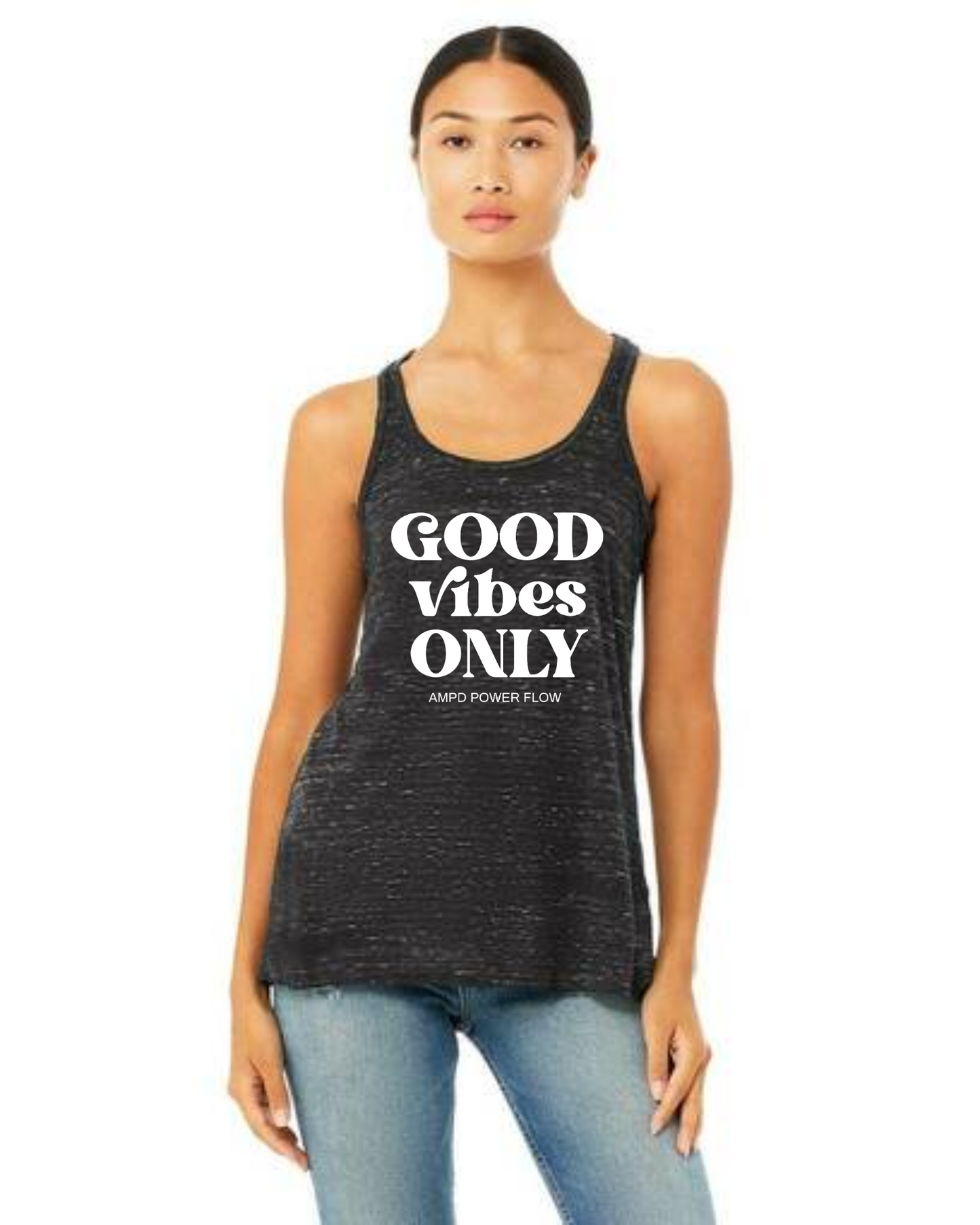 "Good Vibes Only"  Flowy Racerback Tank Top
