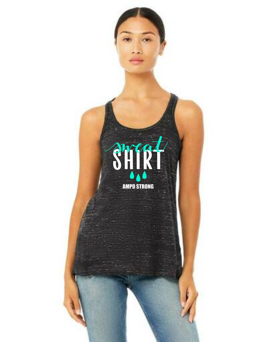 "Sweat Shirt"  Flowy Racerback Tank Top