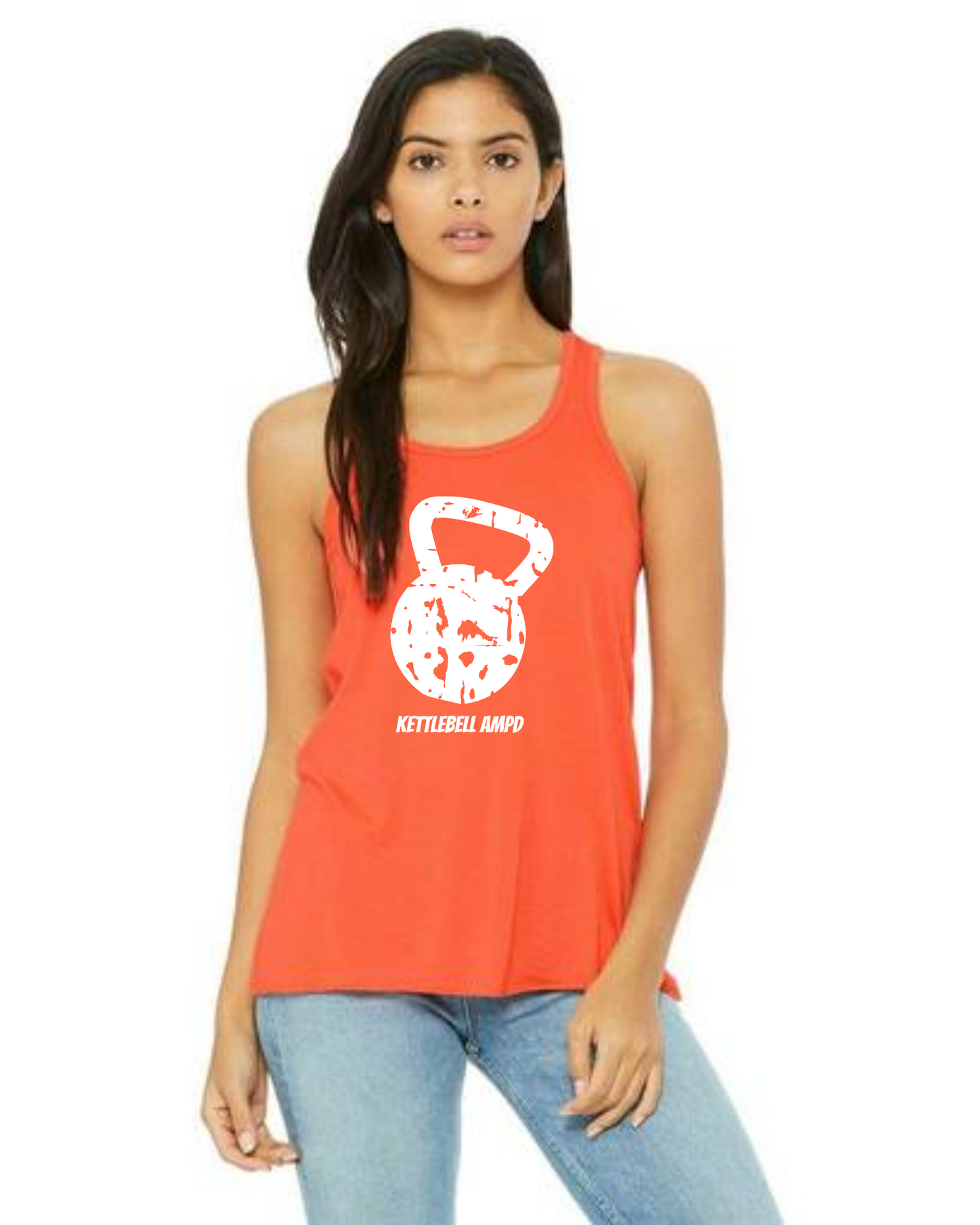 "Kettlebell Grunge"  Flowy Racerback Tank Top