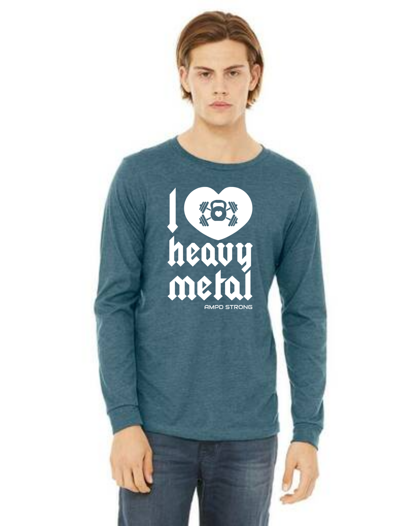 "I Love Heavy Metal" Unisex Jersey Long-Sleeve Tee