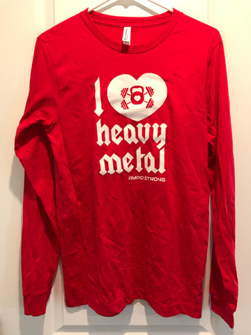 "I love heavy metal" long sleeve unisex tee