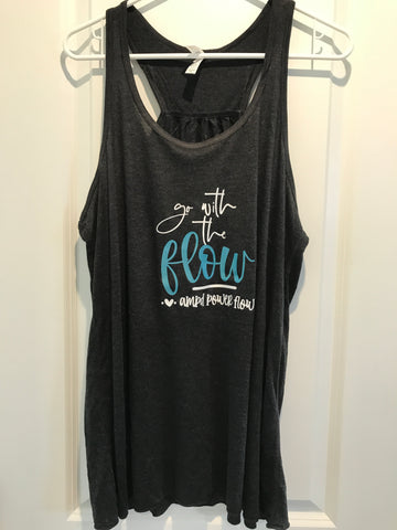 “Go with the flow” flowy racerback tank top