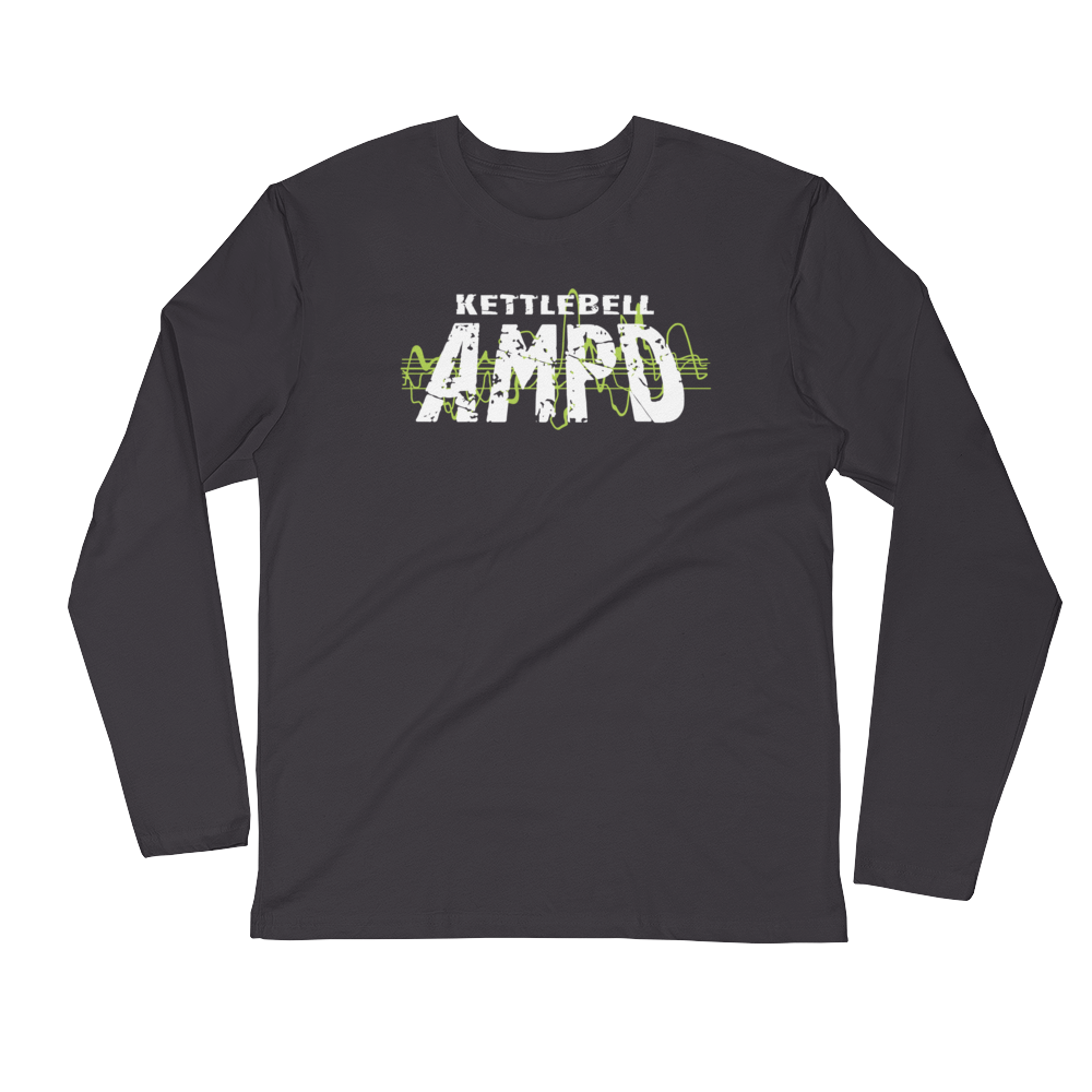 Men's Long Sleeve Fitted Crew - Kettlebell AMPD