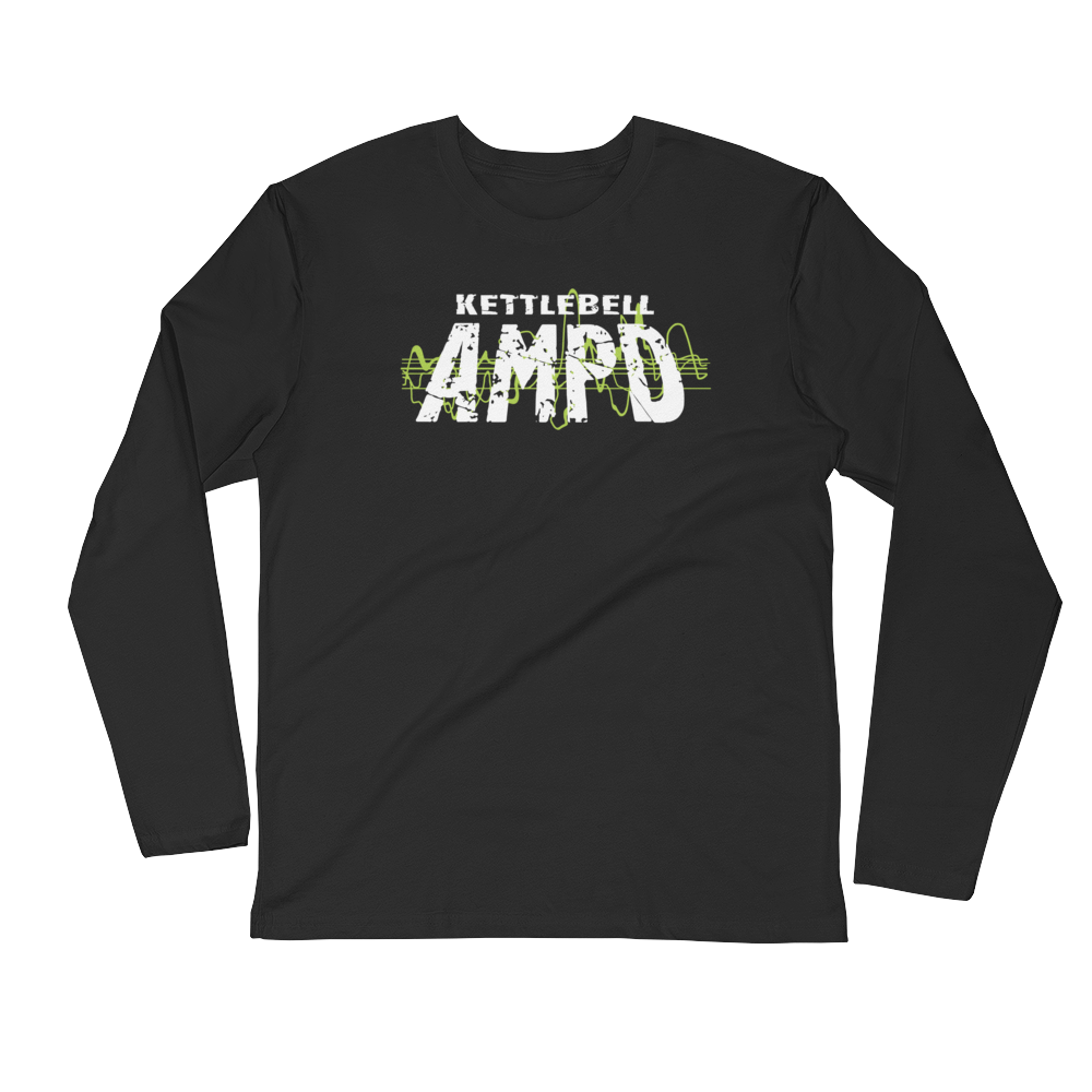 Men's Long Sleeve Fitted Crew - Kettlebell AMPD