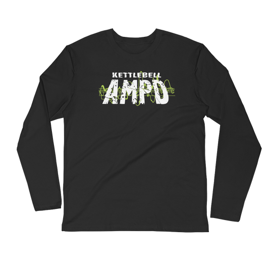 Men's Long Sleeve Fitted Crew - Kettlebell AMPD