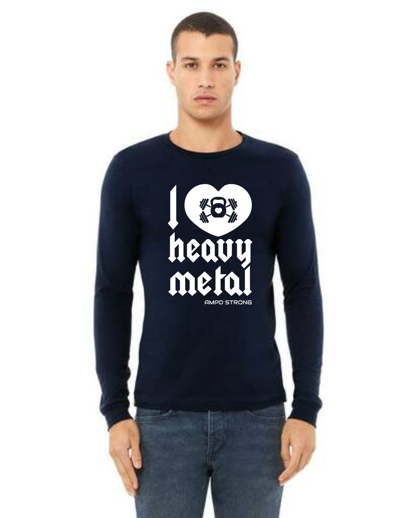 "I Love Heavy Metal" Unisex Jersey Long-Sleeve Tee