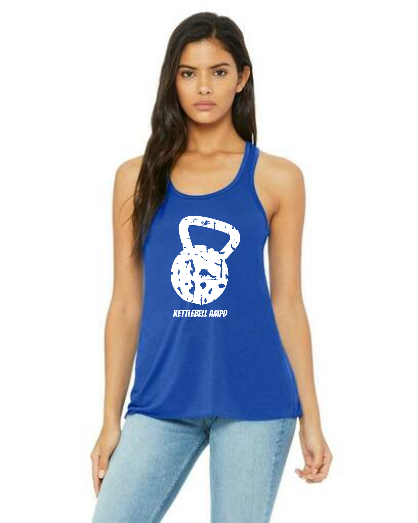 "Kettlebell Grunge"  Flowy Racerback Tank Top